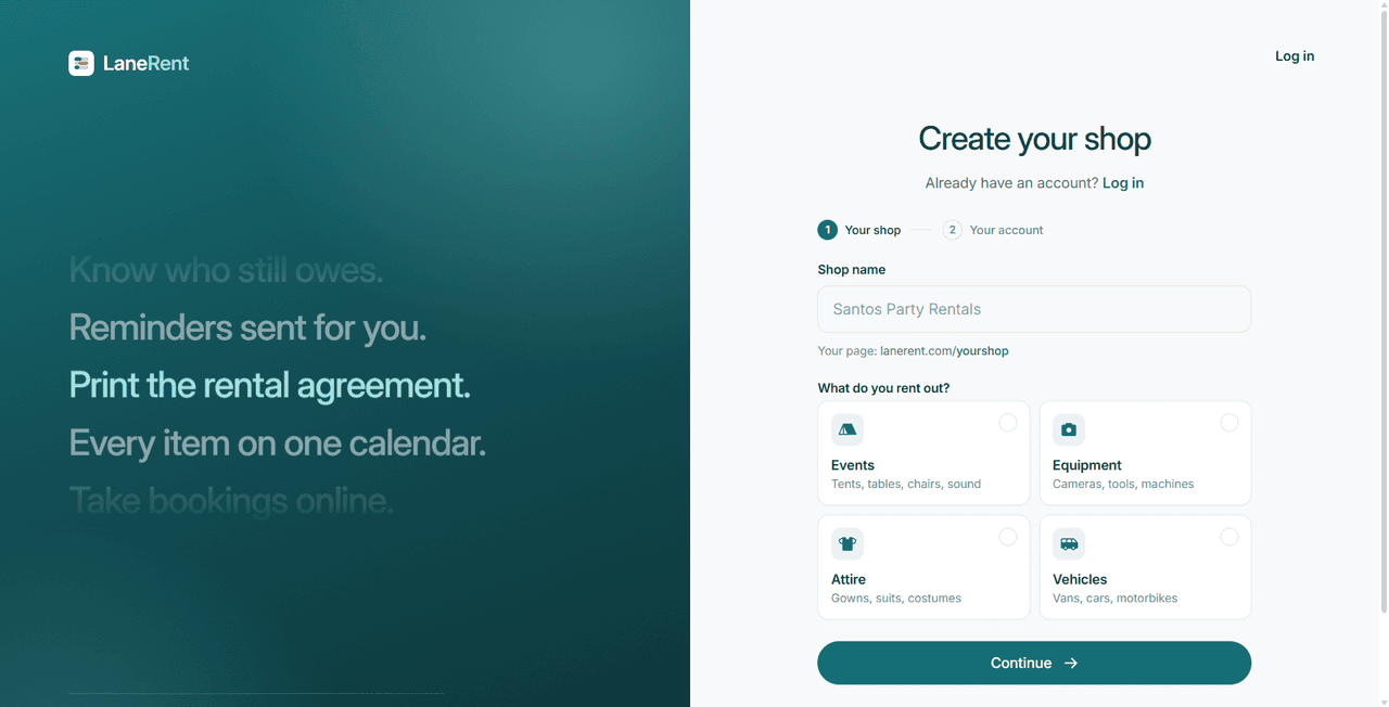 LaneRent — Preview 5